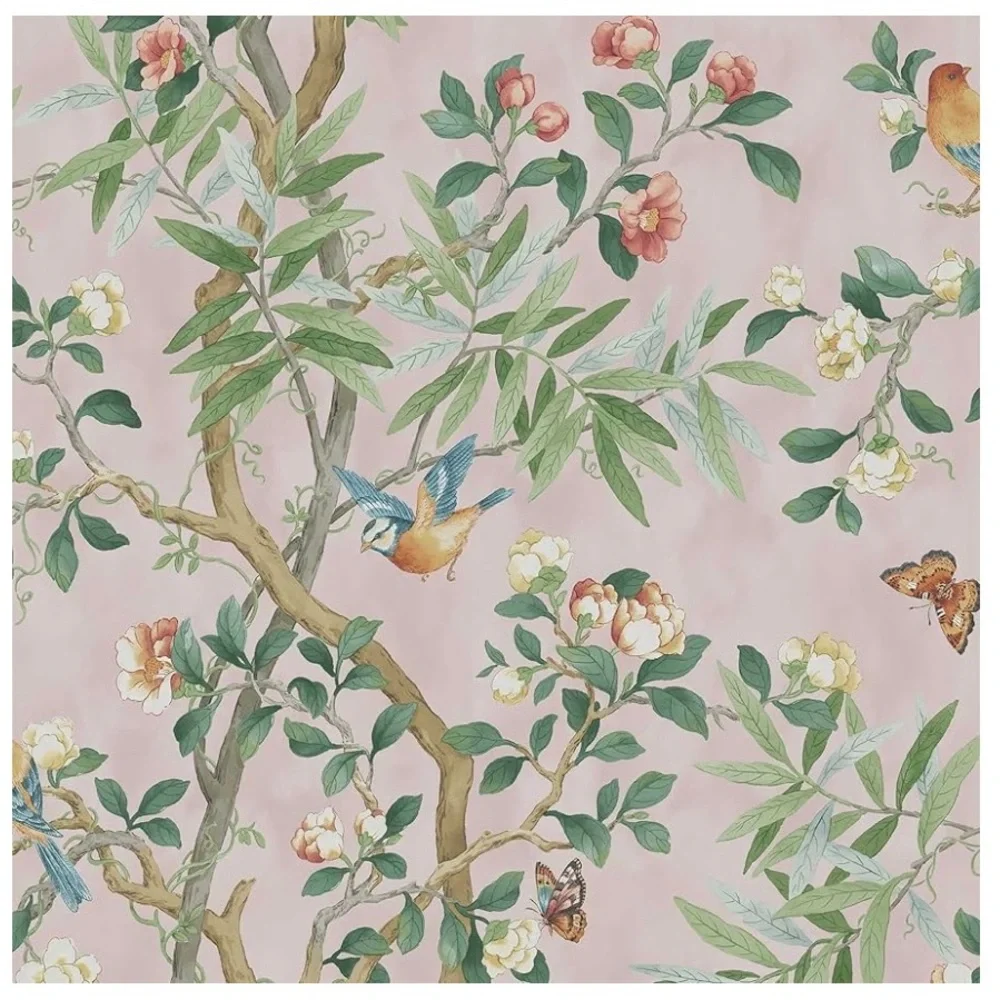 Renter Friendly Wallpaper/ birds& floral